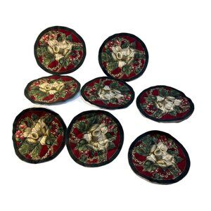 Quilted Holiday Coasters Set Of 8 Christmas Magnolia UNFINISHED